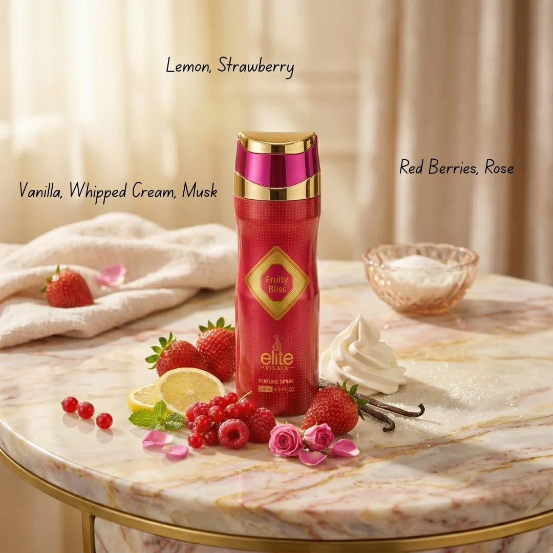 Fruity Bliss Perfumed Body Spray 200ml (6.7 oz) by Elite Risala - Intense Oud