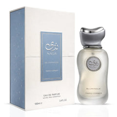 Nada Blumingle Eau De Parfum spray by Paris Corner, 100ml, featuring a sleek bottle with elegant floral and fruity fragrance notes.