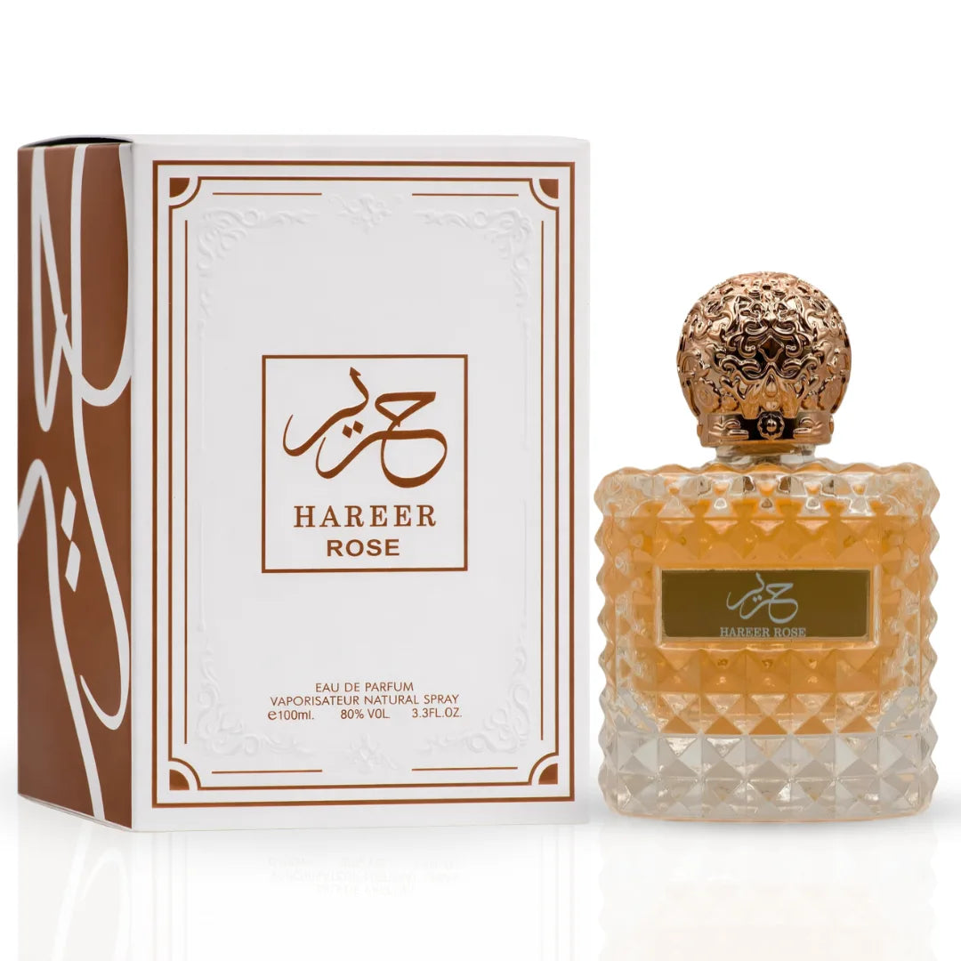Hareer Rose Eau De Parfum Spray 100ml (3.4 oz) By Aura Fragrances - Intense Oud
