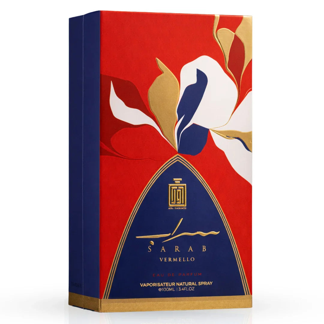 Sarab Vermello Eau De Parfum Spray 100ml (3.4 oz) By Aura Fragrances - Intense Oud