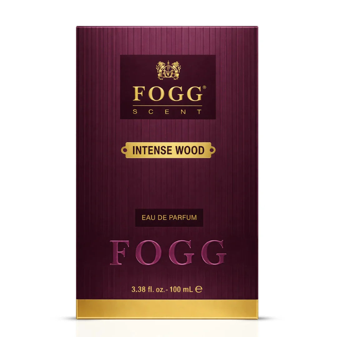Intense Wood for Men Eau de Parfum Spray 100ml (3.38 oz) by Fogg - Intense Oud