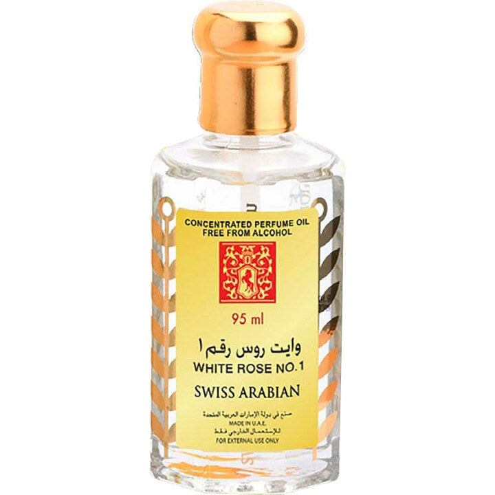 White Rose Unisex Perfume Oil - 95 ML (3.2 oz) by Swiss Arabian - Intense oud