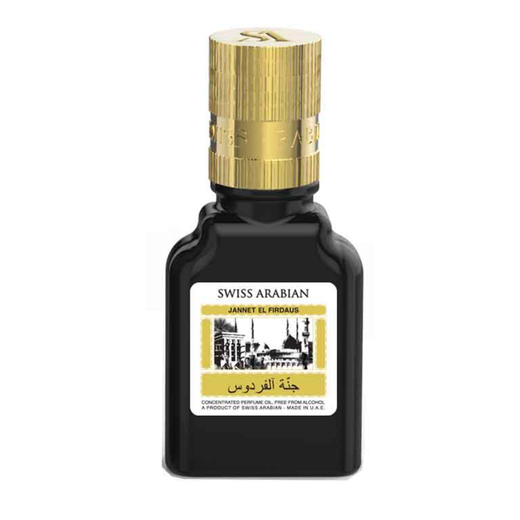 Jannet Ul Firdaus (Black) Perfume Oil - 9 ML (0.3 oz) by Swiss Arabian - Intense oud