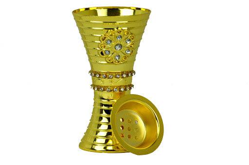 Arabia Incense/Bakhoor Burner (Mabkhara) -Oud Burner, Metal,Tray Inside 5 inch Tall (Golden) - Intense oud