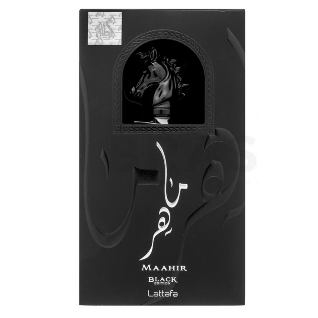 Maahir Black Edition EDP - 100ML (3.4 oz) by Lattafa – Intense Oud