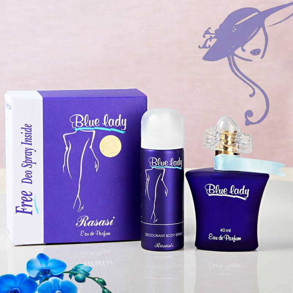 Blue Lady with Deo EDP - 40ML (1.3 oz) by Rasasi - Intense oud