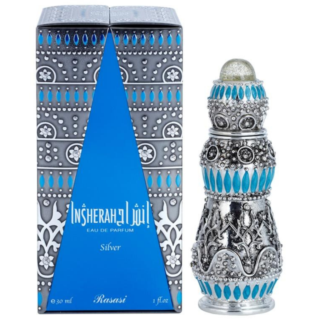 Insherah Silver EDP- 30 ML (1.0 oz) by Rasasi - Intense oud