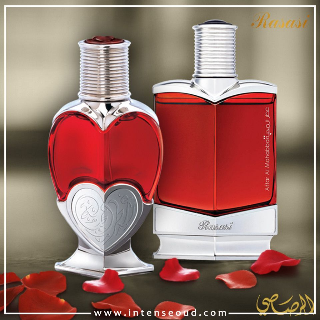 Attar Al Mohabba EDP (Couple Set) Men & Women - 100 ML (3.4 oz) by Rasasi - Intense Oud