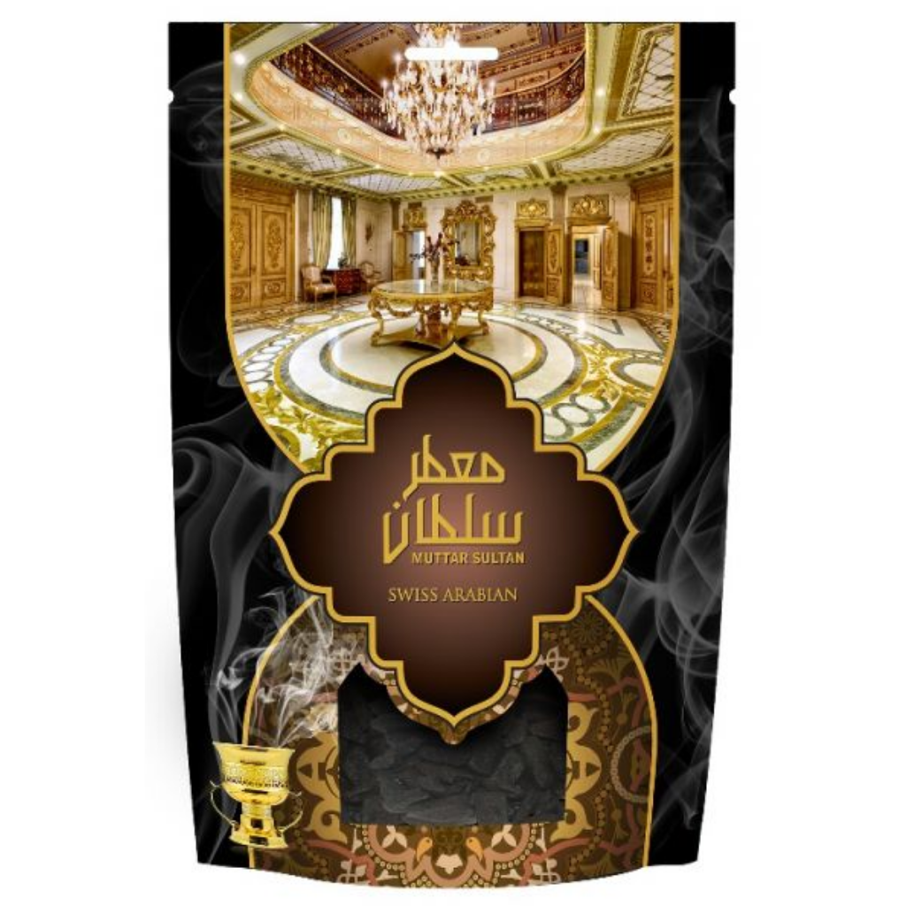 Muattar Sultan Bakhoor - 250 GM (8.8 pz) by Swiss Arabian - Intense oud