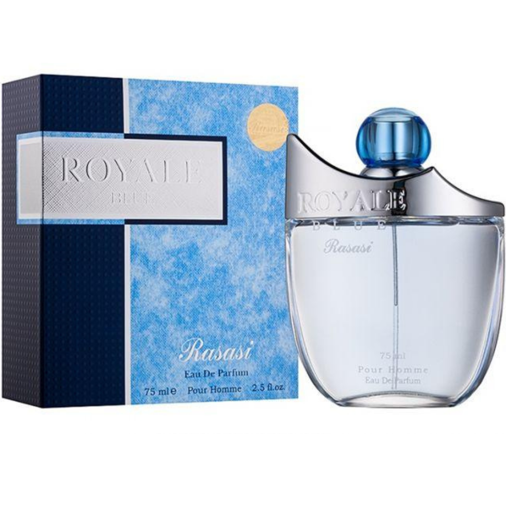 Royale Blue for Men EDP- 75 ML (2.5 oz)(with pouch)  by Rasasi - Intense Oud