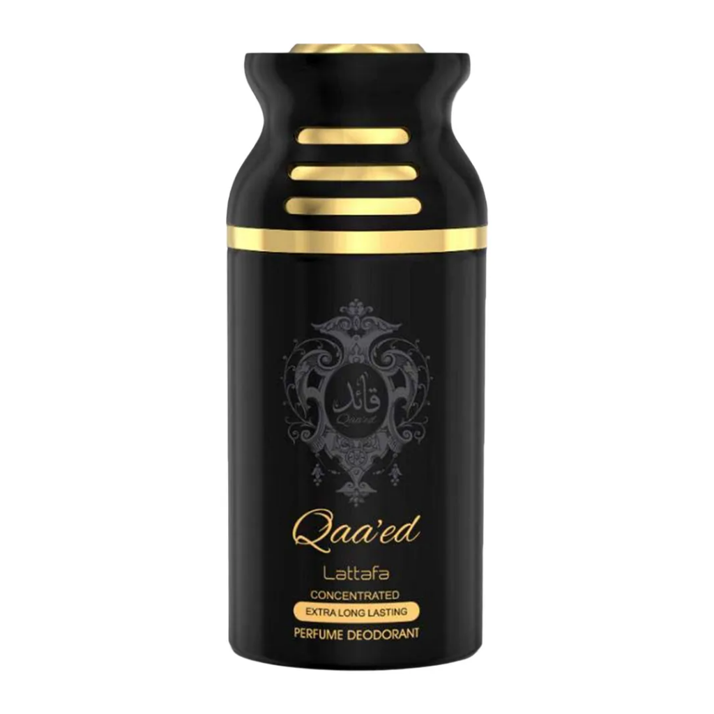 Qaeed Deodorant - 250ML (8.4 oz) by Lattafa - Intense oud