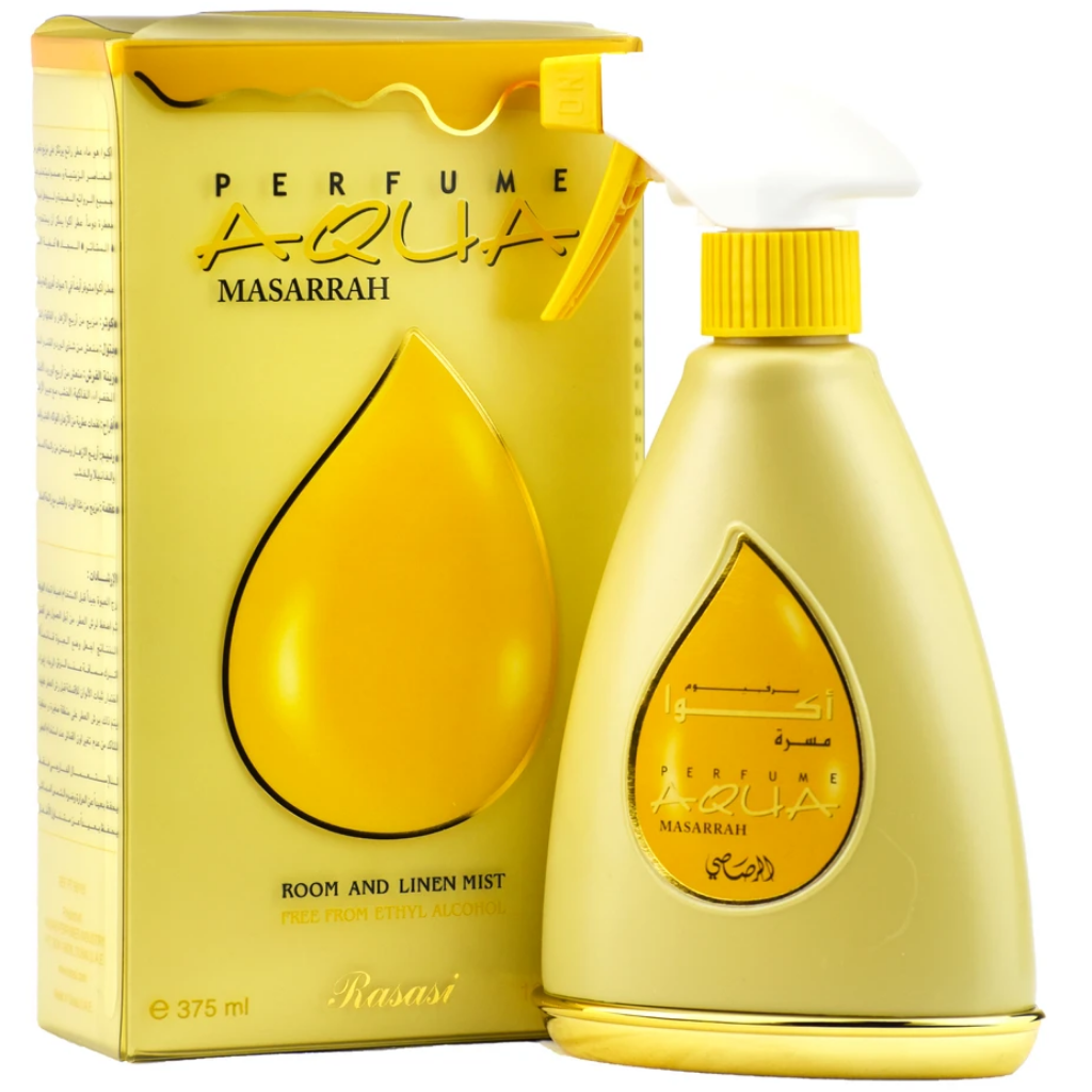 Aqua Masarrah Air Freshner - 375 ML (12.6 oz) by Rasasi - Intense oud