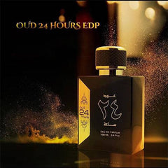 Oud 24 Hours EDP Unisex - 100mL (3.4oz) by Ard Al Zaafaran - Intense oud