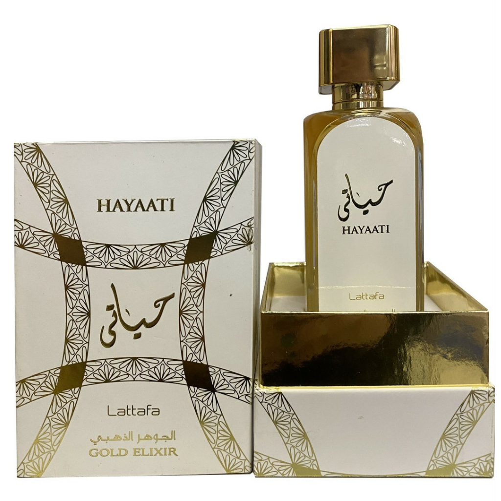 Hayaati Gold Elixir Unisex EDP - 100ML (3.4 oz) by Lattafa - Intense oud