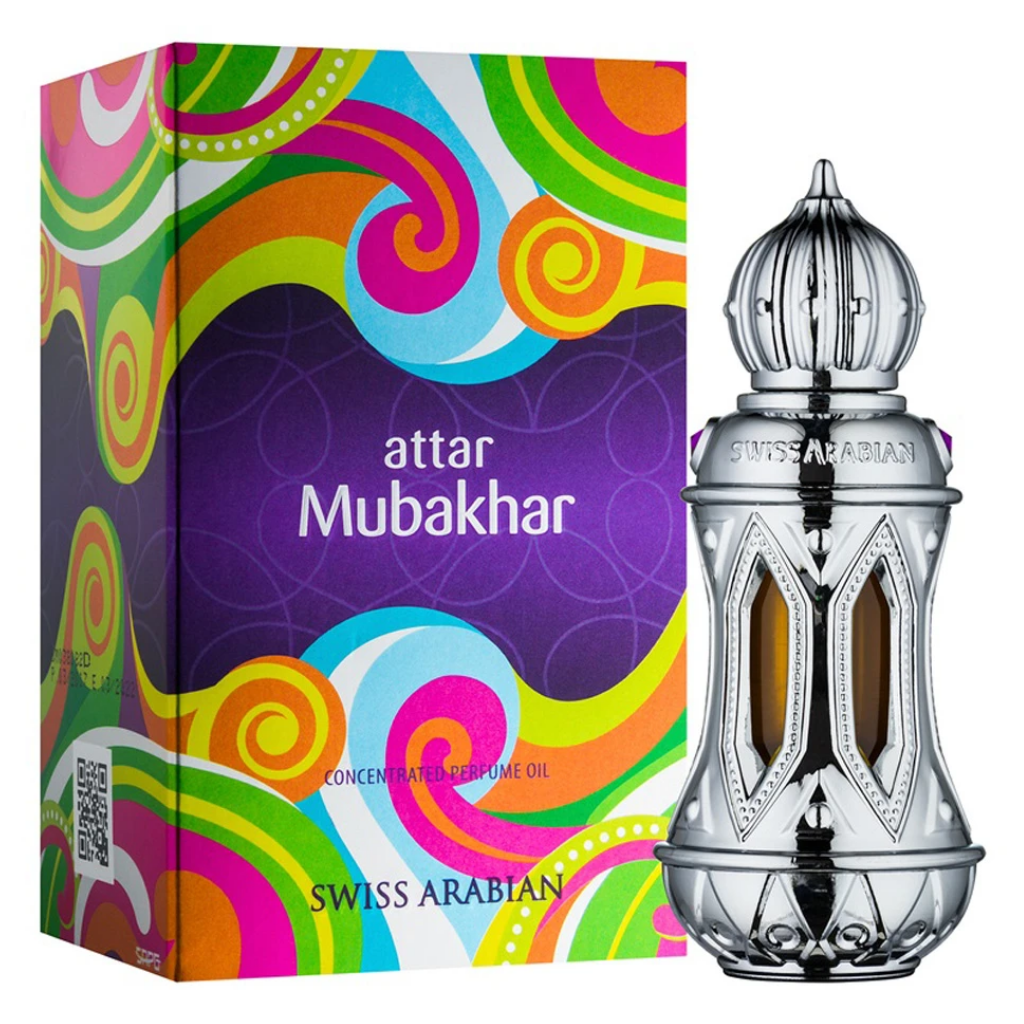 Attar Mubakhar Perfume Oil - 20 ML (0.7 oz) by Swiss Arabian - Intense oud