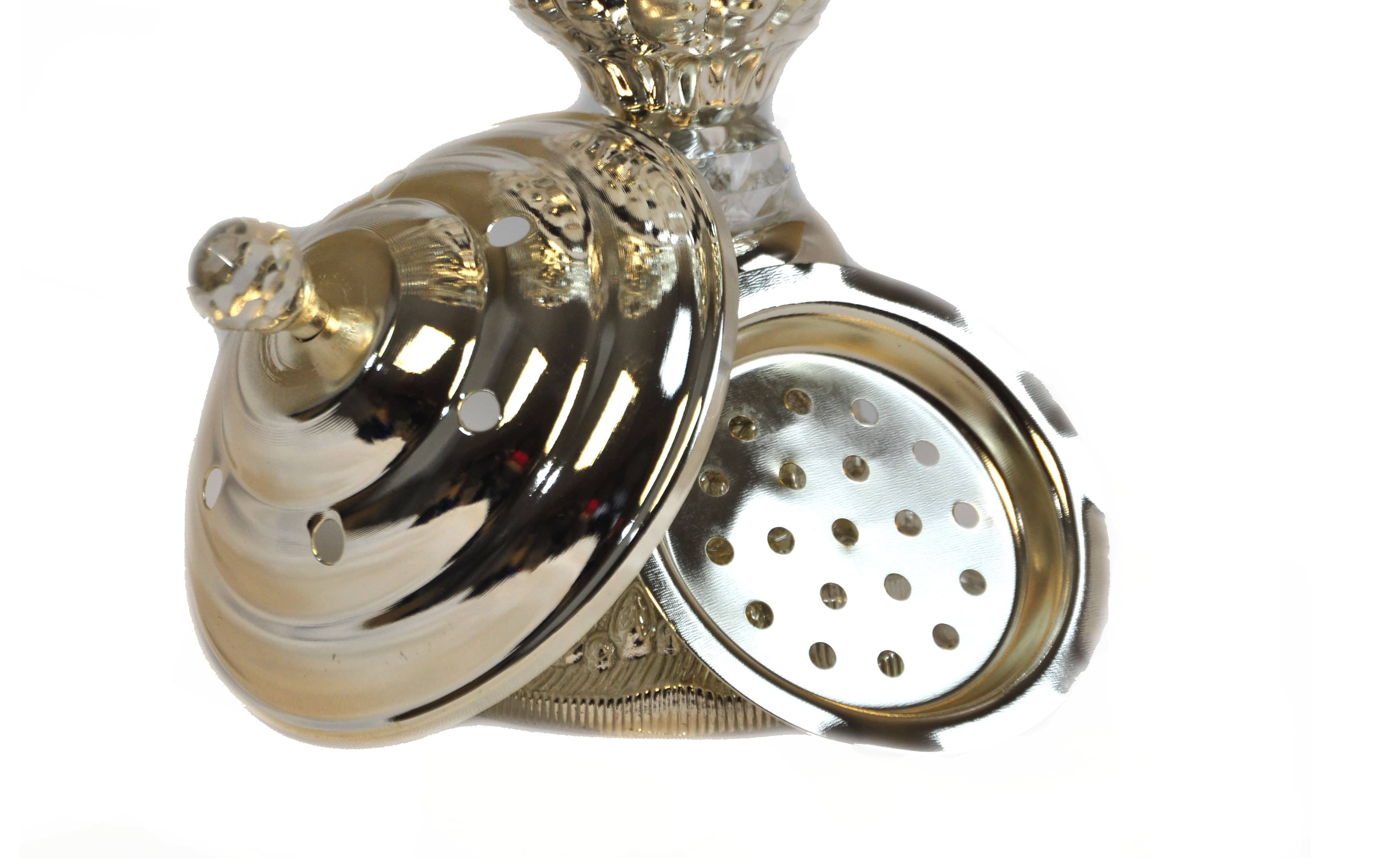 Arab Incense Bakhoor Burner - 10 inch Silver by Intense Oud - Intense oud