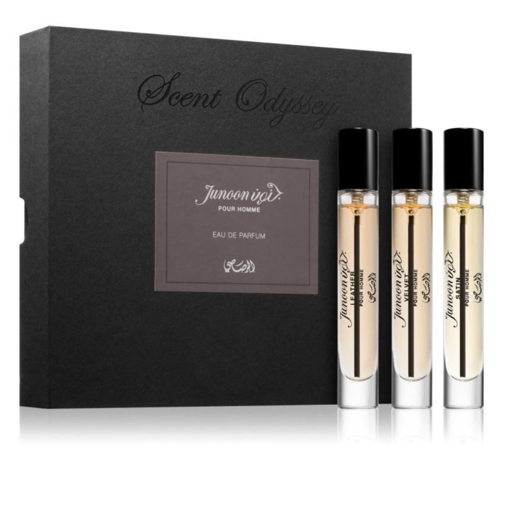 Scent Odyssey Junoon pour Homme - 7.5ML in Set of 3 by Rasasi - Intense oud