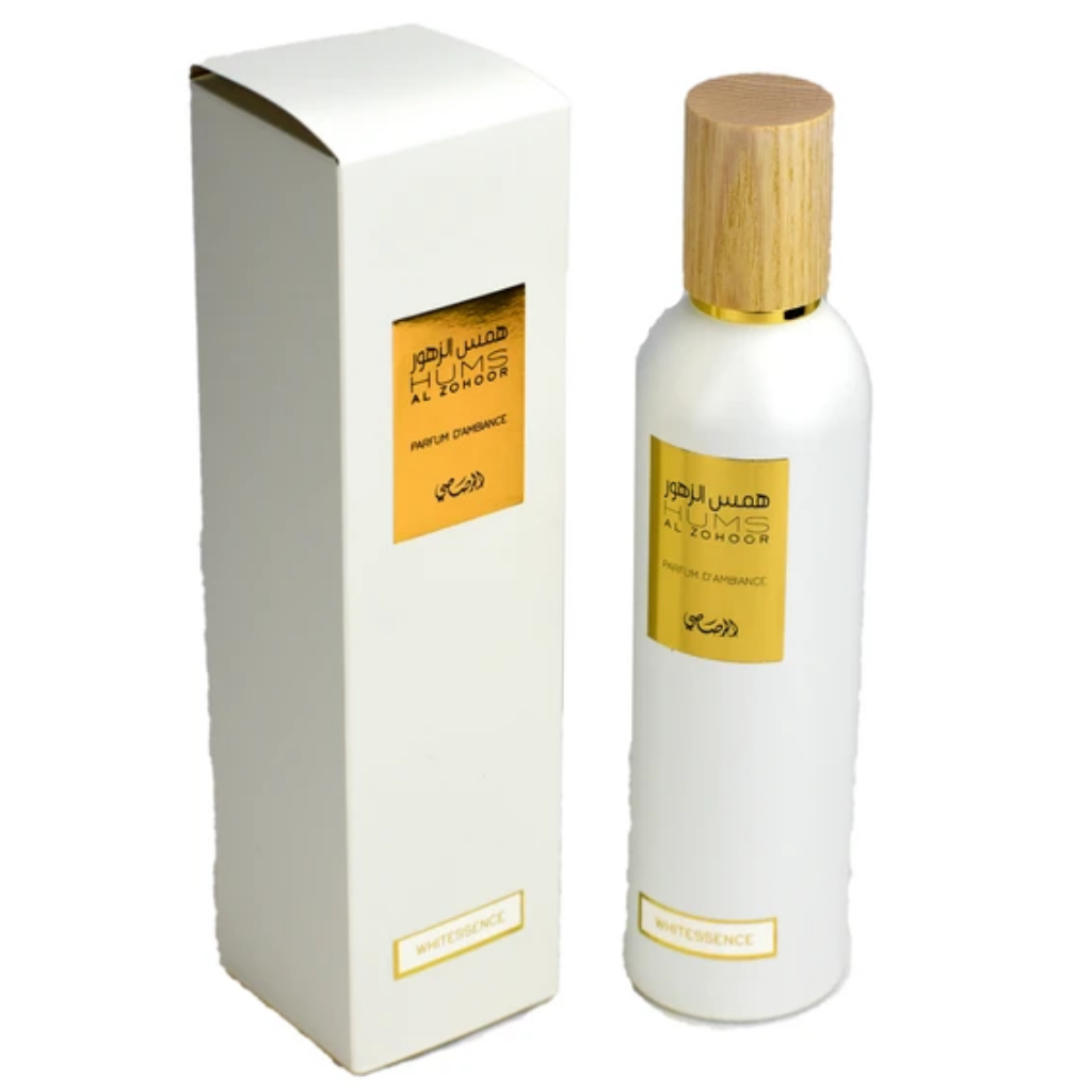 Hums Al Zuhoor White Essence Air Freshener - 250 ML (8.4 oz) by Rasasi - Intense oud