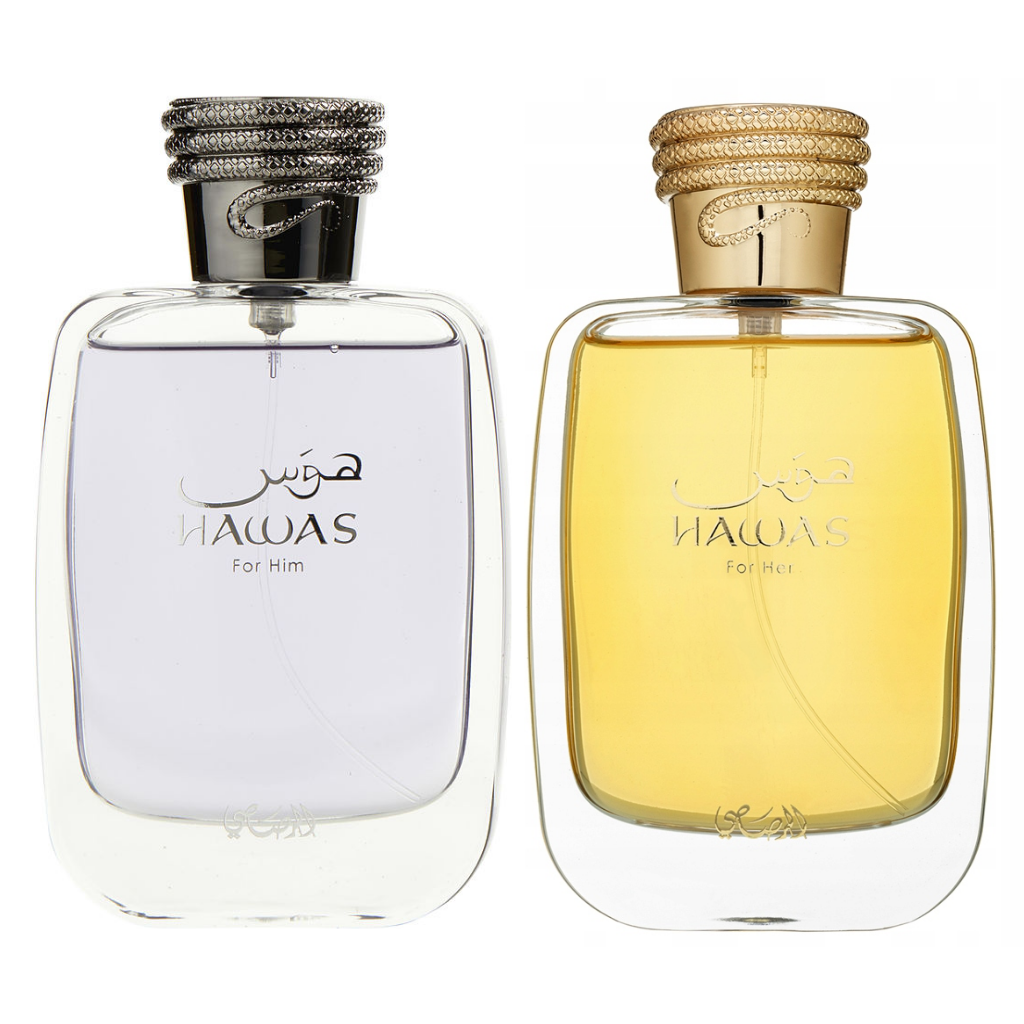 Hawas EDP (Couple Set) Men & Women - 100 ML (3.4 oz) by Rasasi - Intense Oud