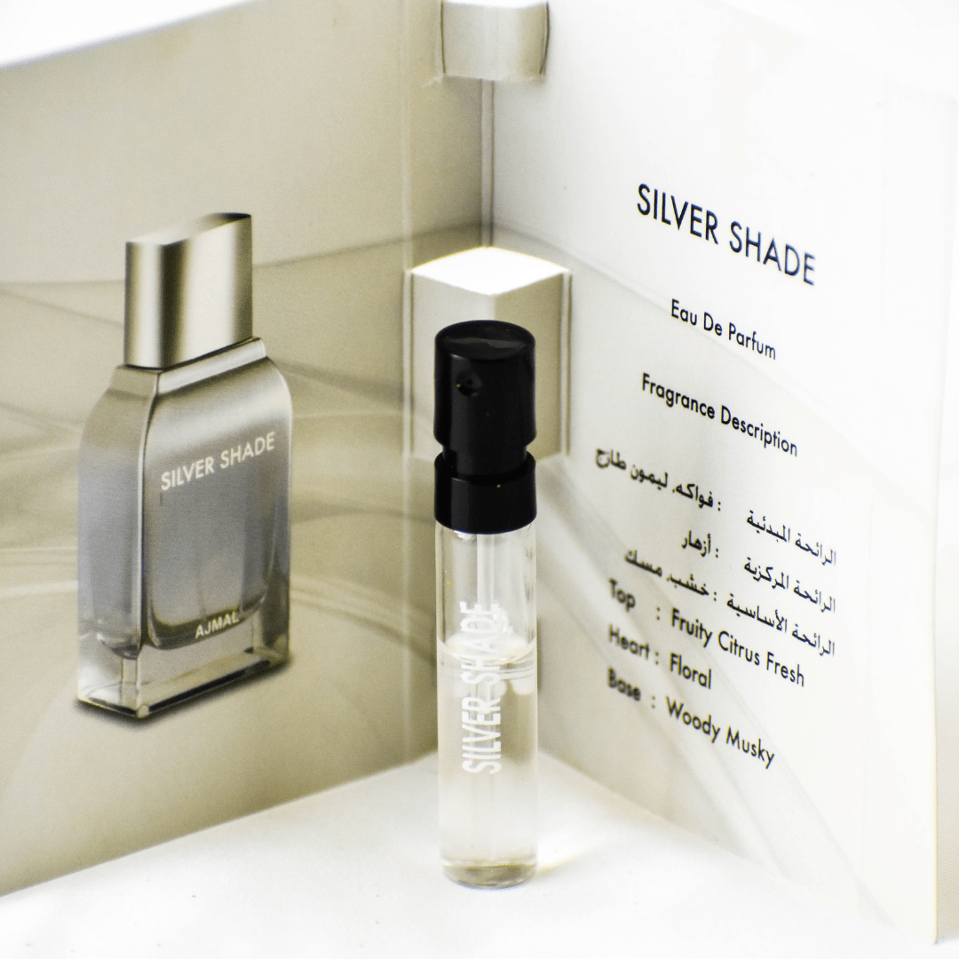 1 Silver Shade EDP for Men Sample -  1ML (0.05 oz) by Ajmal - Intense oud