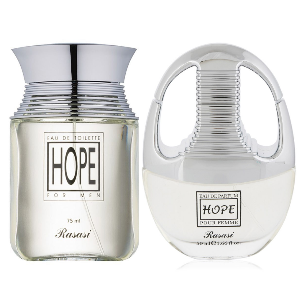 Hope EDP (Couple Set) Men & Women - 75 & 50 ML (3.4 oz) by Rasasi - Intense Oud