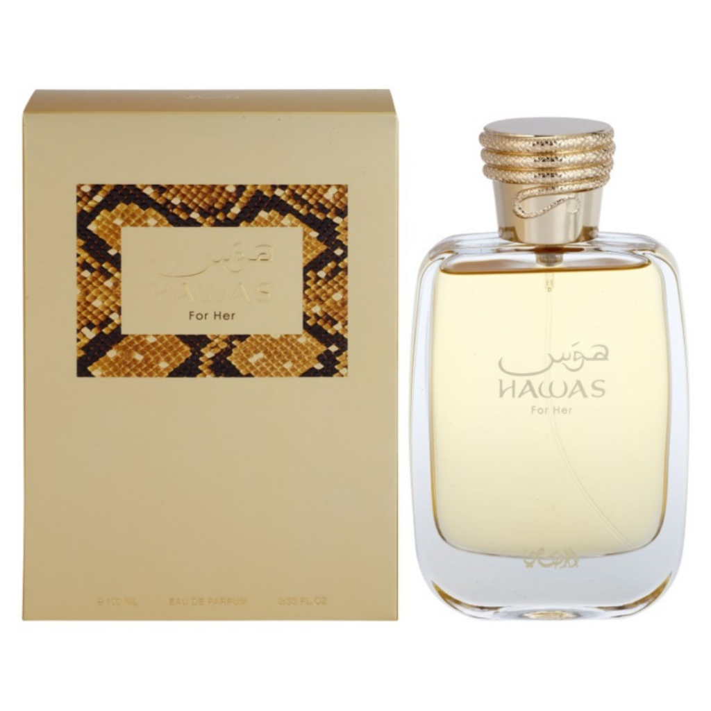 Hawas for Women EDP - 100 ML (3.4 oz) by Rasasi - Intense oud