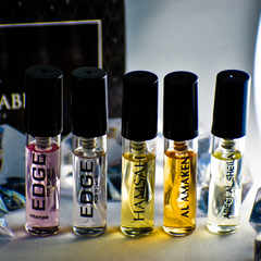 5 Swiss Arabian Sample Packet - Edge Women, Edge Intense Women, Hamsah, Areej Al Sheila, Al Amaken - Intense oud