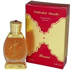 Mukhallat Al Oudh Perfume Oil - 20 ML (0.67 oz) by Rasasi - Intense oud