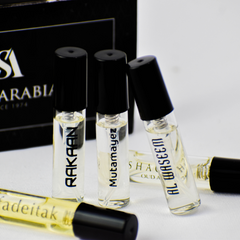 5 Swiss Arabian Sample Packet - Fadeitak, Rakaan, Mutamayez, Al Waseem, Shaghaf Oud Abyad - Intense oud