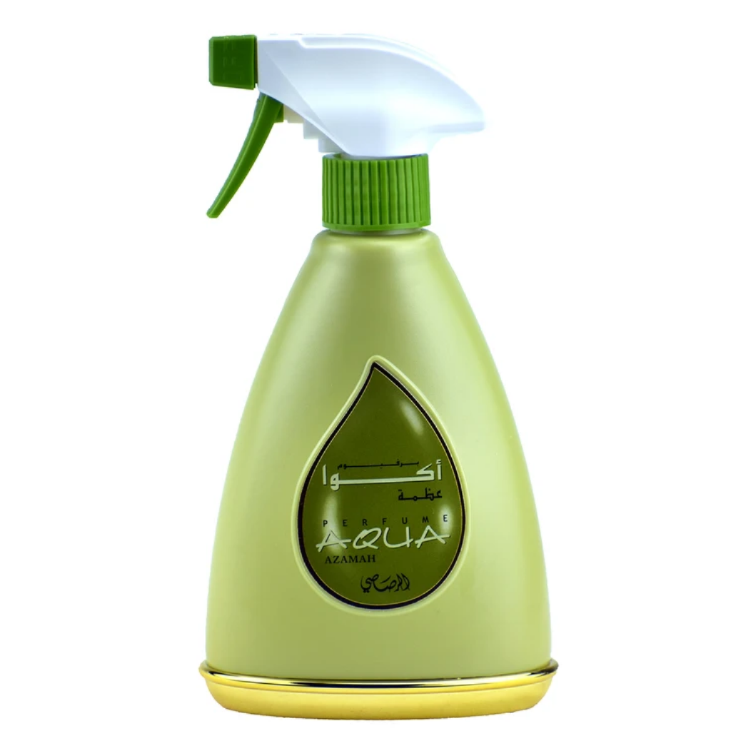 Aqua Azamah Air Freshener - 375 ML (12.6 oz) (with pouch)  by Rasasi - Intense Oud