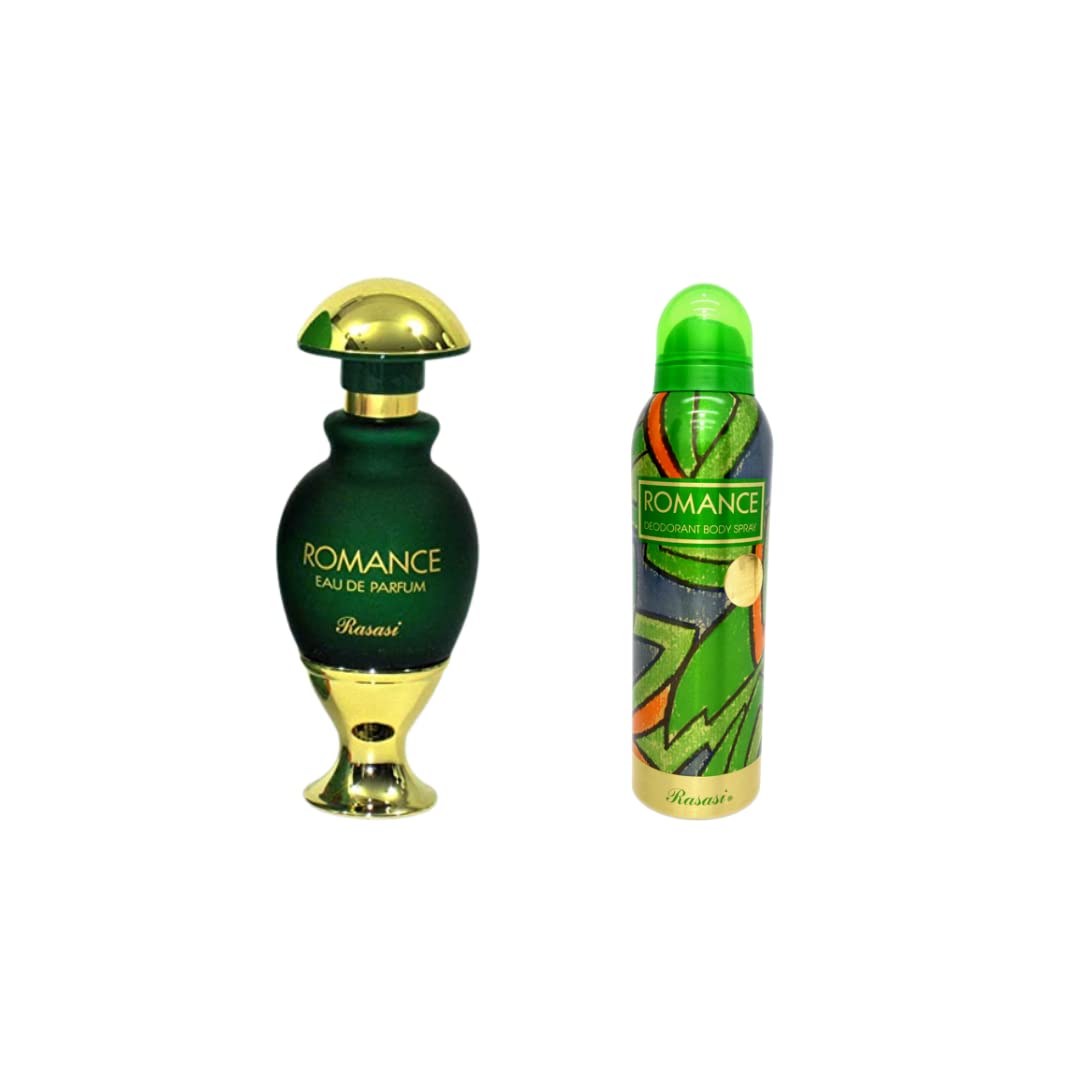 Romance Women Perfume Eau De Parfum 45ML (1.5 oz) With Deodorant 200ML (6.7oz) I by Rasasi - Intense Oud