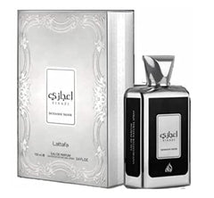 Bade'e Al Oud for Glory & Ejaazi Intensive Silver EDP-100ml(3.4 oz) with Magnetic Gift Box | by Lattafa Perfumes - Intense Oud