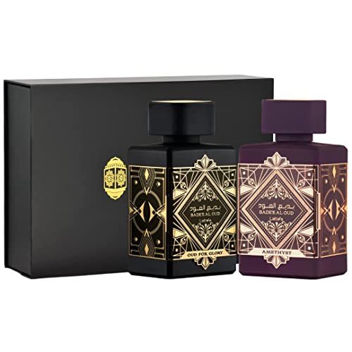 Bade'e Al Oud for Glory & Badee Al Oud Amethyst EDP - 100Ml (3.4 Oz) With Magnetic box| By Lattafa - Intense Oud