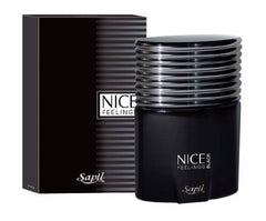 Nice Feelings Black for Men EDT- 75 ML (2.5 oz) by Sapil (BOTTLE WITH VELVET POUCH) - Intense oud