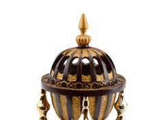 4 Pillar Resin Dome Style Incense Bakhoor/Oud Burner - Brown - Intense oud