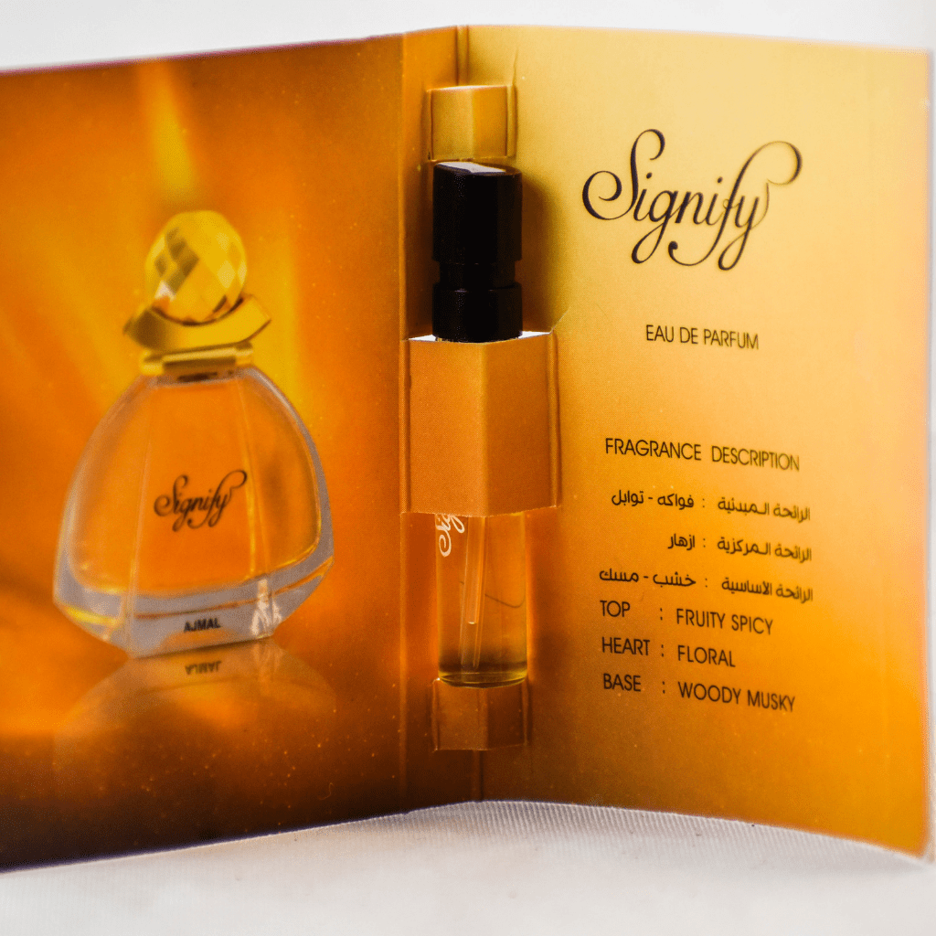 1 Signify EDP Sample for Women - 1ML (0.05 oz) by Ajmal - Intense oud