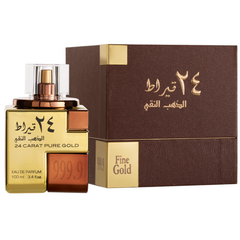 24 Carat Pure Gold EDP - 100 ML (3.4 oz) by Lattafa - Intense oud