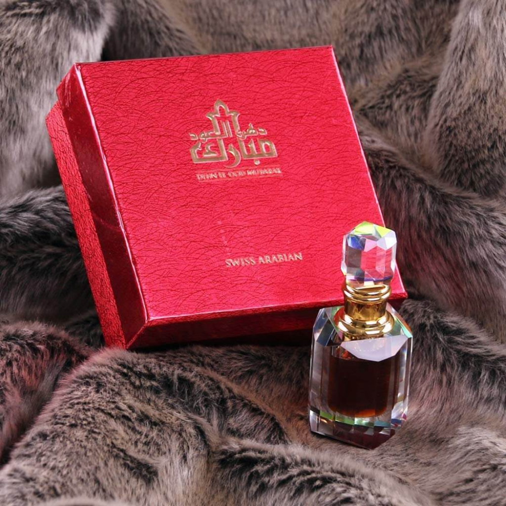 Dehn El Ood Mubarak Perfume Oil - 6 ML (0.2 oz) by Swiss Arabian - Intense oud