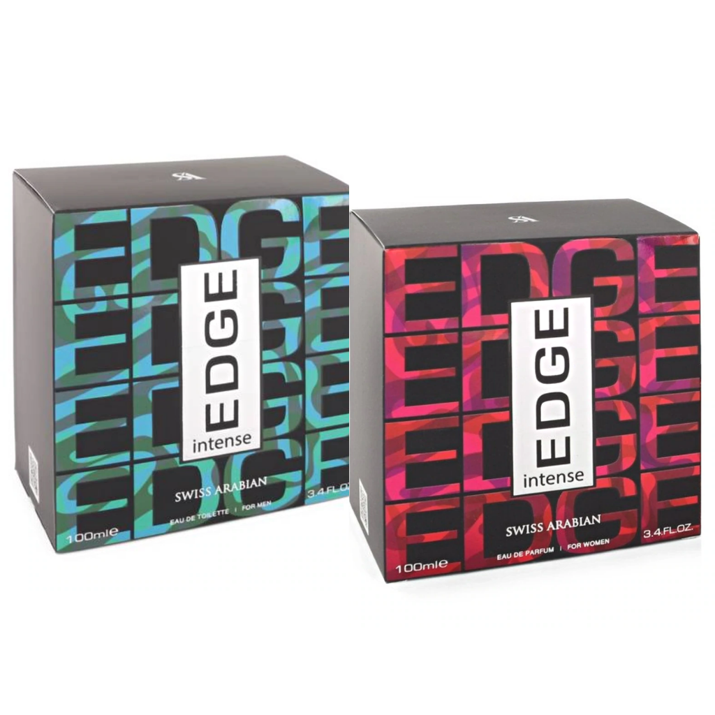 Edge Intense (Couple Set) Men & Women - 100 ML (3.4 oz) by Swiss Arabian - Intense Oud