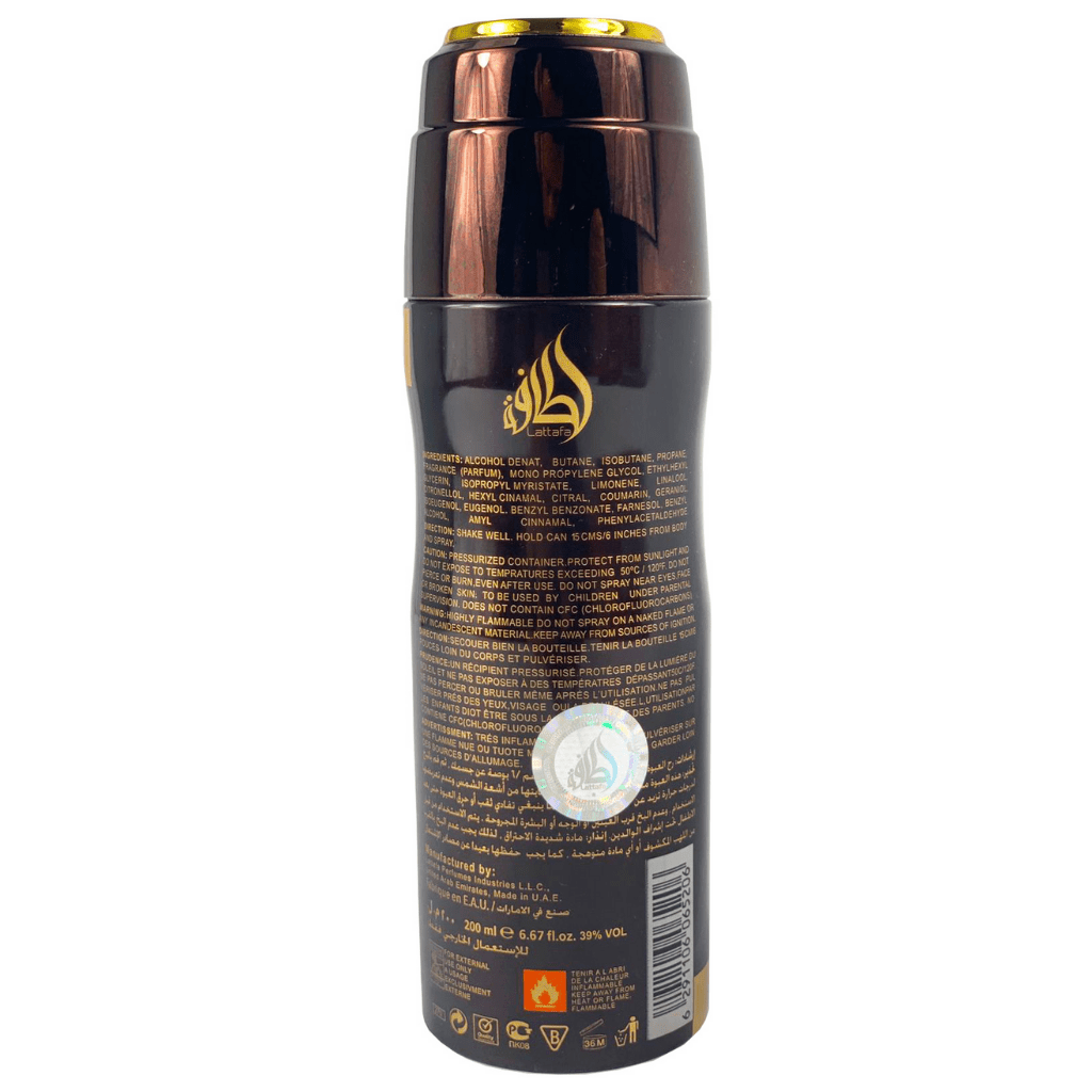 24 Carat Pure Gold Deo-200ML | by Lattafa - Intense oud