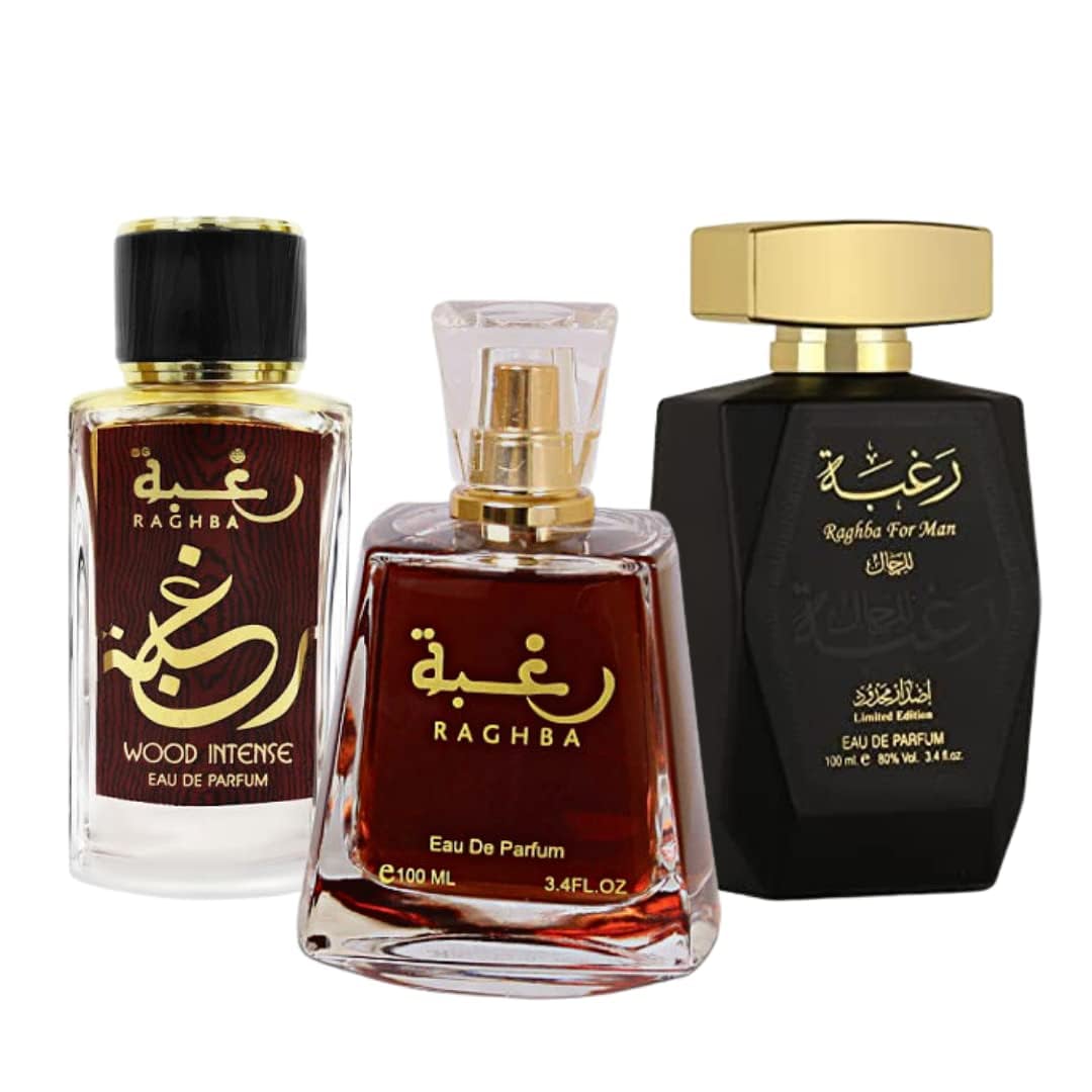 Raghba EDP-Eau De Parfum 100ml(3.4 oz) by Lattafa Perfumes (Xtra Value Pack) - Intense Oud