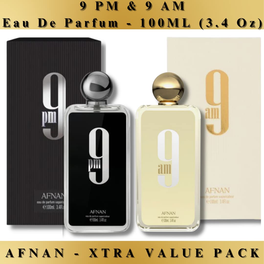 9PM & 9AM Collection By Afnan EDP - 100ML (3.4Oz). - Intense Oud