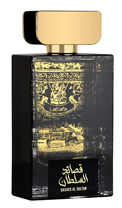 Qasaed Al Sultan EDP-100ml (3.4 oz) by Lattafa (WITH VELVET POUCH) - Intense oud