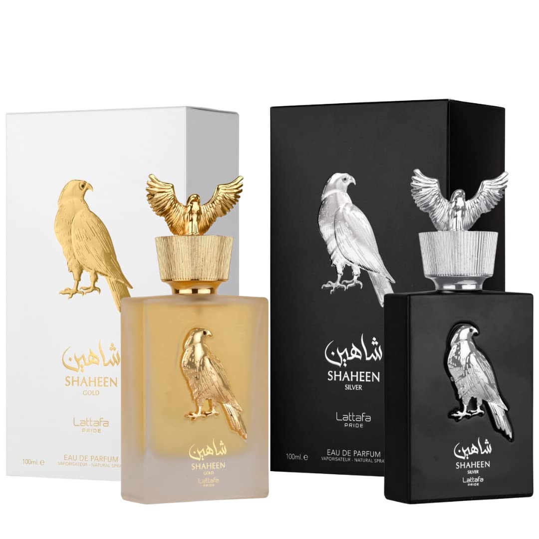 Shaheen Value Pack - Shaheen Gold & Silver By Lattafa Pride EDP - 100ml(3.4 oz) | by Lattafa Perfumes - Intense Oud