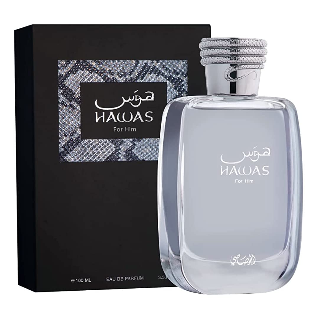 Hawas for Men 100ml(3.4 oz), Faqat Lil Rijjal for Men 50ml(1.7 oz), Shuhrah for Men 90ml(3.0 oz) & Egra for Men 100ml(3.4 oz) I by Rasasi-Xtra Value Collection - Intense Oud