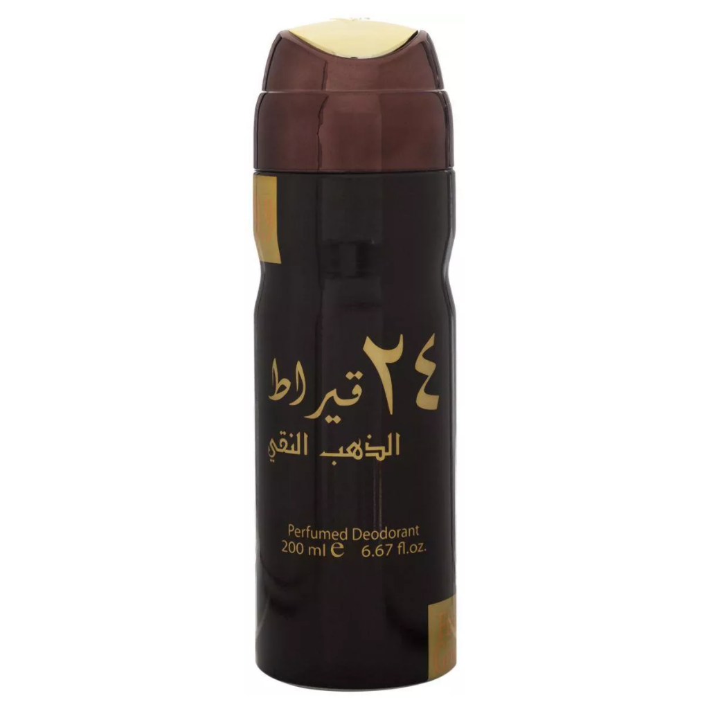 24 Carat Gold Deodorant - 200ML (6.7oz ) by Lattafa - Intense oud