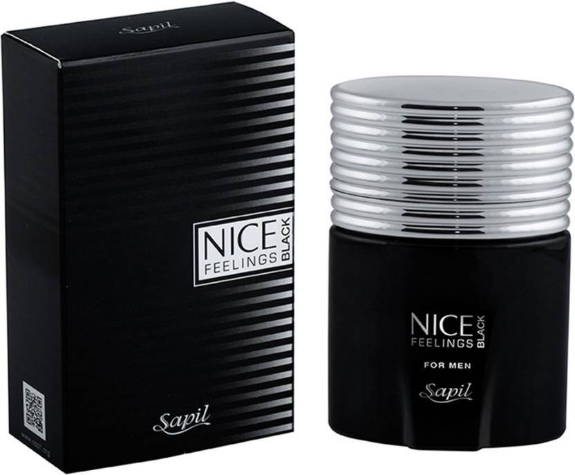 Nice Feelings Black for Men EDT- 75 ML (2.5 oz) by Sapil (BOTTLE WITH VELVET POUCH) - Intense oud