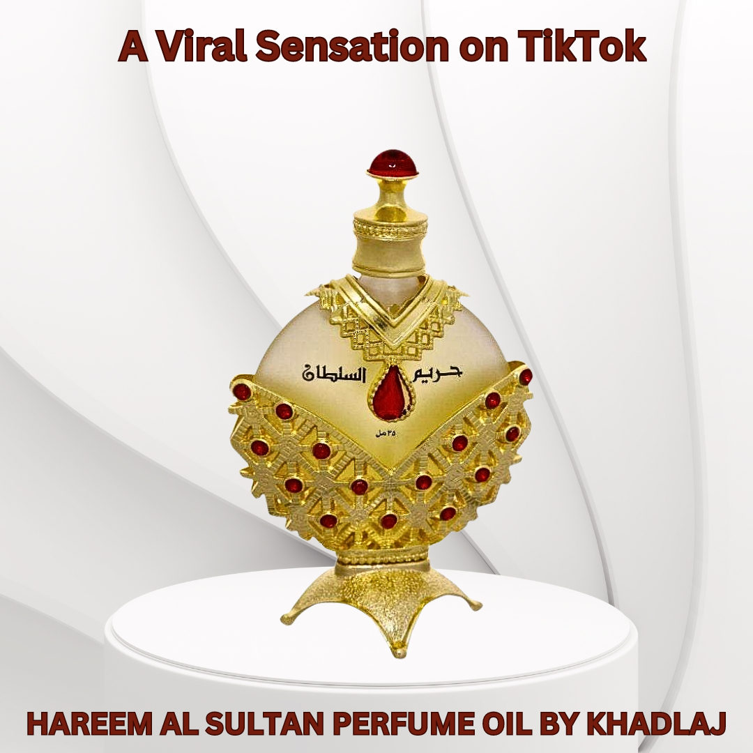 Hareem Al Sultan Gold EDP 75ML (2.5 OZ) & Hareem Al Sultan Gold CPO 35ML (1.18 OZ) BY KHADLAJ. (BUNDLE) - Intense Oud