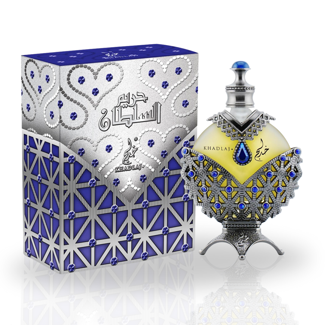 Hareem Al Sultan Blue Antique Perfume Oil CPO-35ML (1.18oz) BY KHADLAJ - Intense Oud