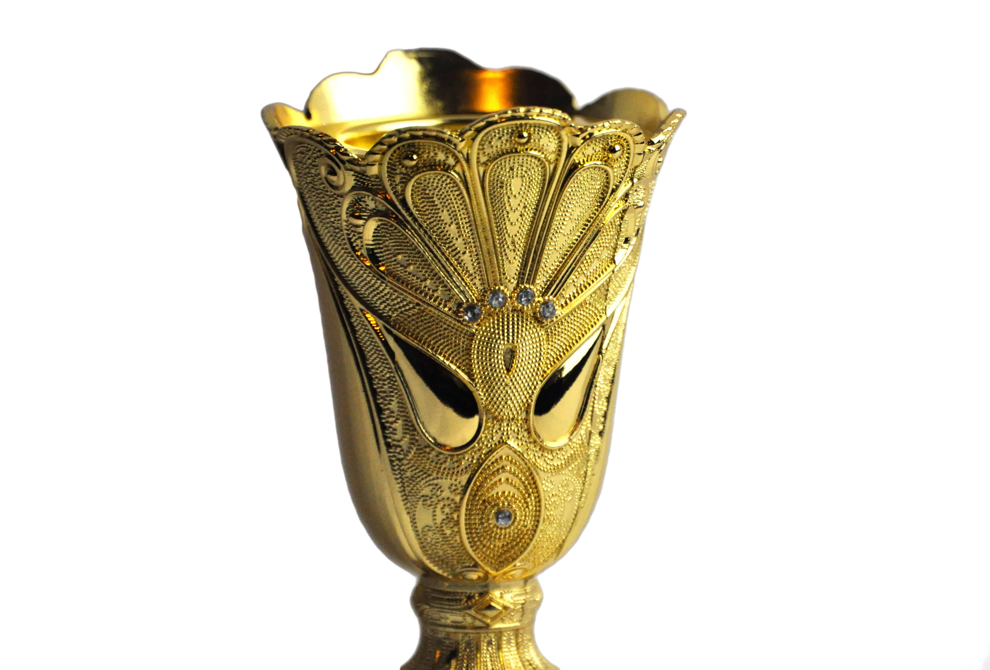 Arab Incense Bakhoor Burner - 5 inch Golden by Intense Oud - Intense oud